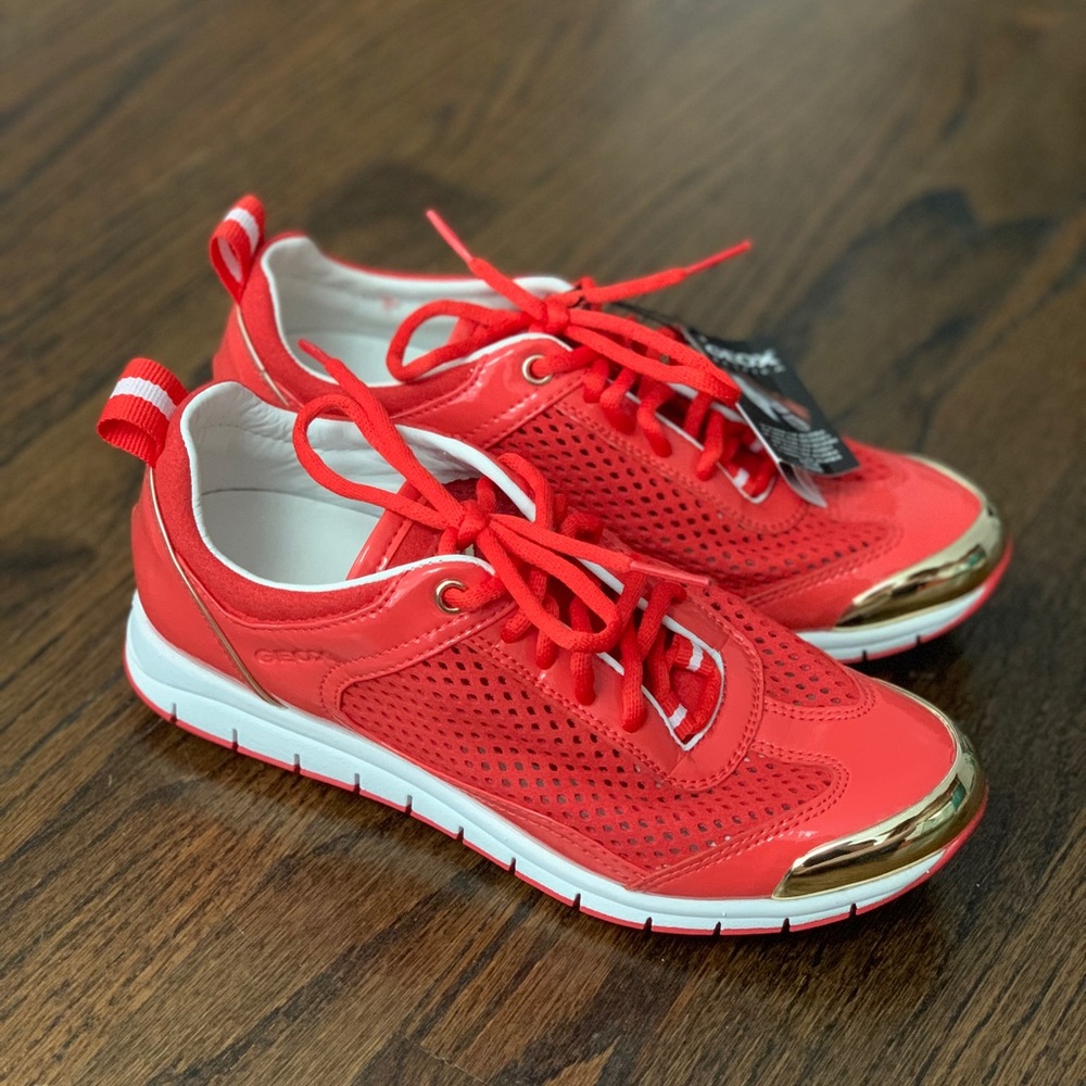 New Geox Red Sneakers Women’s Size 5